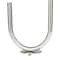 14" Silver Stainless Steel Abstract U-Shaped Candelabra